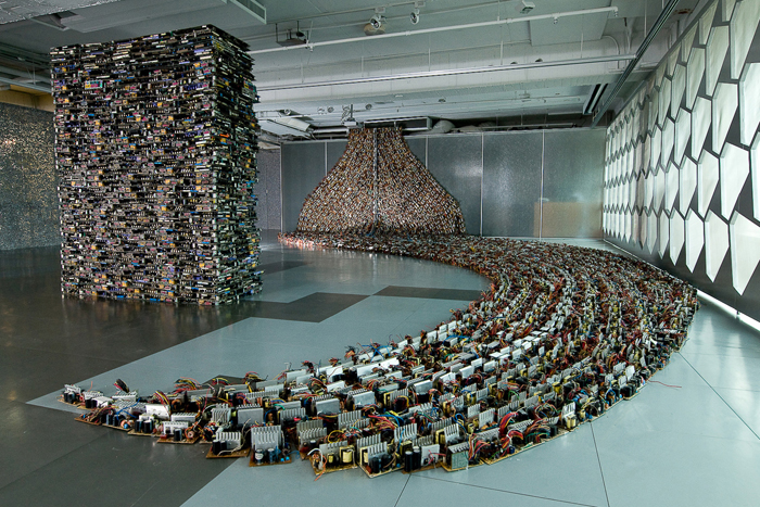 Susan Stockwell - Stack with Freefall in background, 2008