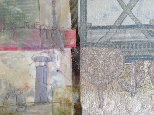 A piece of textile art in progress