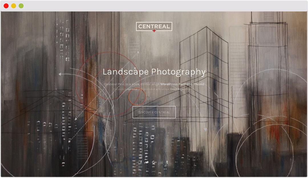 Centreal - stylish WordPress template for art websites