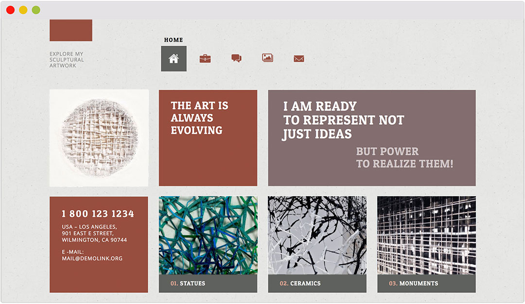 Art blog theme for artists