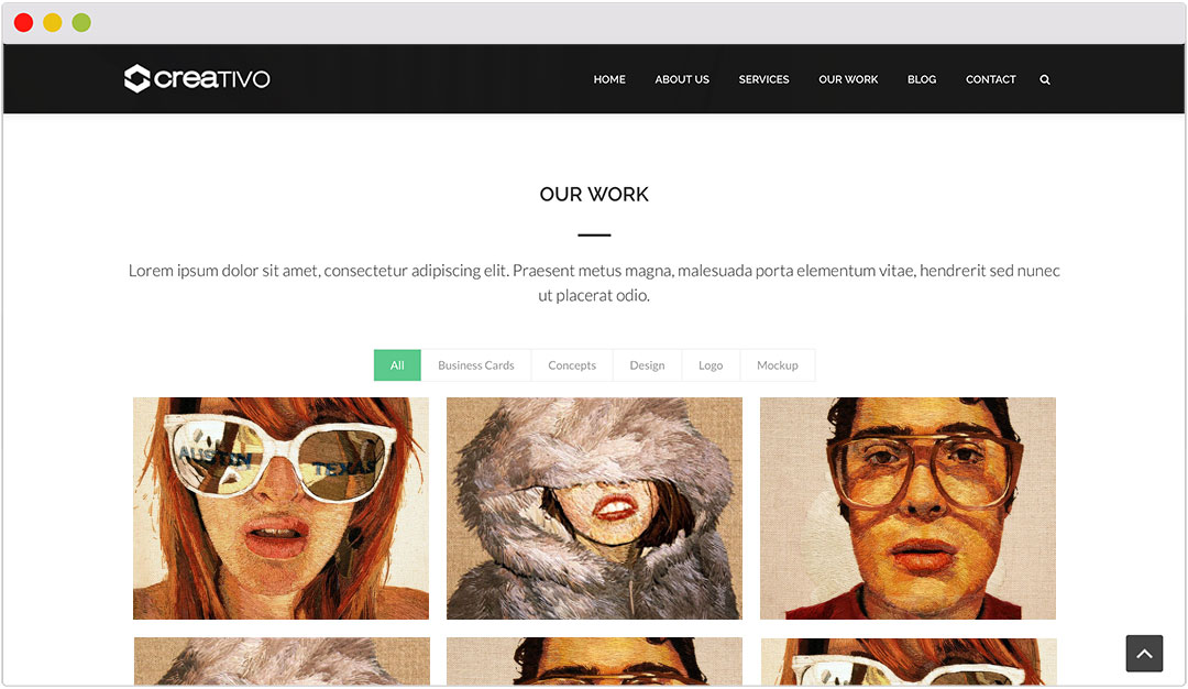 Creativo WordPress theme for creatives