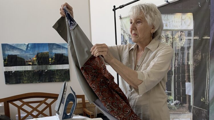 Joan Schulze in her studio. Photo: Randy Cohen.