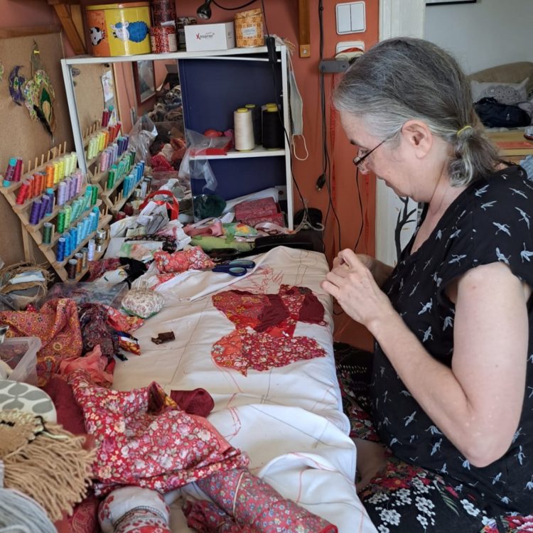 Anat Artman in her studio. Photo: Nava Moschkowitz